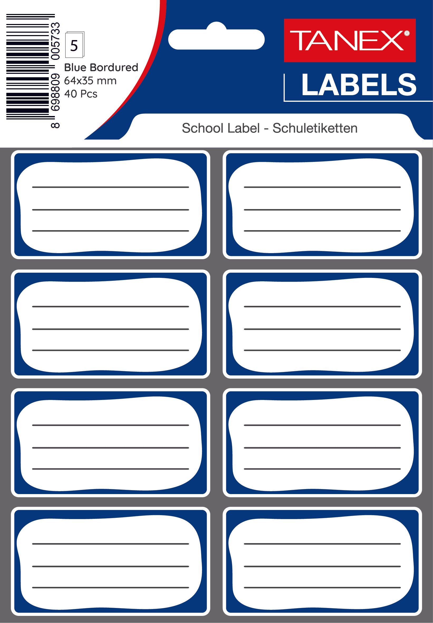 ETICHETE SCOLARE 40/SET ALBASTRE TANEX ETICHETE SCOLARE 40/SET ALBASTRE TANEX